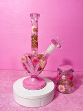 Load image into Gallery viewer, Pink Heart Bong- Pink Glitter
