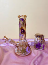 Load image into Gallery viewer, Gold Bong | Purple Floral
