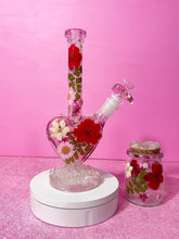 Load image into Gallery viewer, Pink Heart Bong- Glittery Quartz
