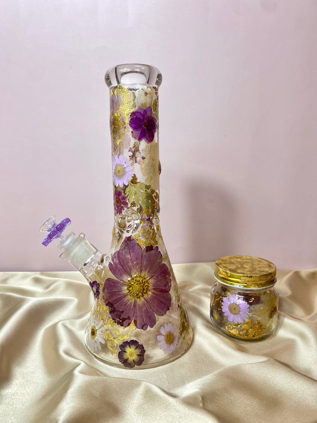 Flower Bong | Purple Floral