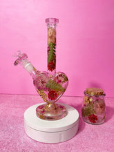Load image into Gallery viewer, Pink Heart Bong- Maroon &amp; Gold
