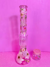 Load image into Gallery viewer, pink barbie bong with flowers
