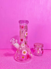 Load image into Gallery viewer, pink barbie bong with flowers
