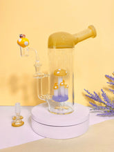 Load image into Gallery viewer, mushroom dome bong with yellow mushrooms
