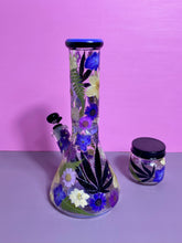 Load image into Gallery viewer, Flower Bong | Black and Purple Beaker
