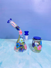 Load image into Gallery viewer, Flower Bong or Rig | Blue Floral
