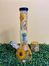 Load image into Gallery viewer, Flower Bong | Teal Accents

