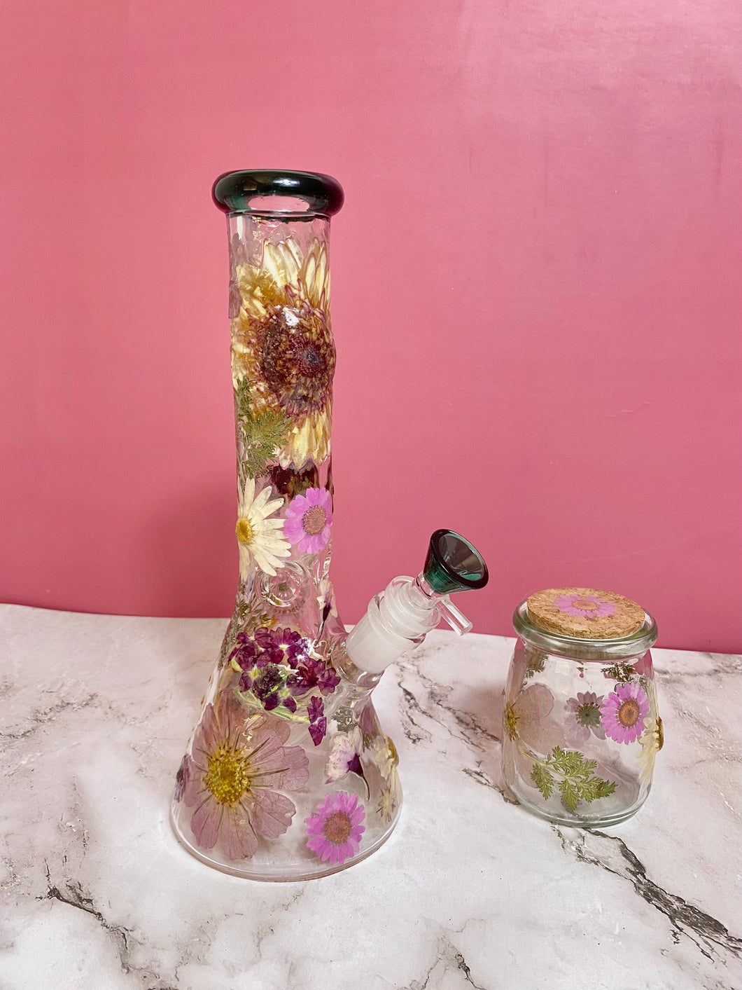 Flower Bong | Teal Accents