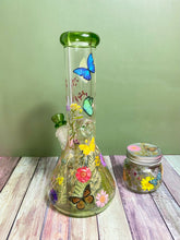 Load image into Gallery viewer, Flower Bong with Butterflies
