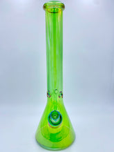 Load image into Gallery viewer, Iridescent Bong Tall | Neon Green Beaker
