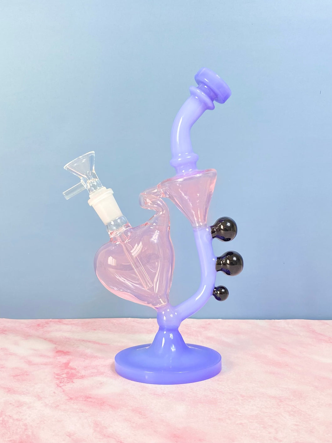 Bong with Translucent Pink Heart