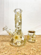 Load image into Gallery viewer, Flower Bong | White Floral Beaker
