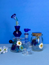 Load image into Gallery viewer, bong or rig with blue flowers
