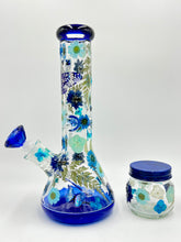 Load image into Gallery viewer, Blue Floral Beaker
