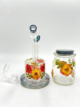 Load image into Gallery viewer, Floral Mini Rig/Bong
