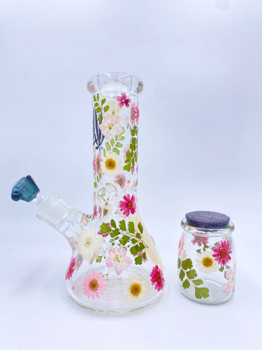 Flower bong covered in real flowers