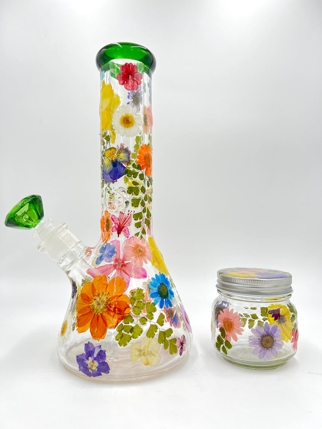 Colorful Floral Beaker