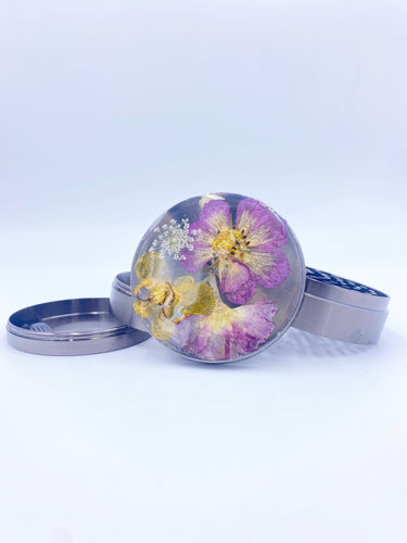 grinder covered with real flowers
