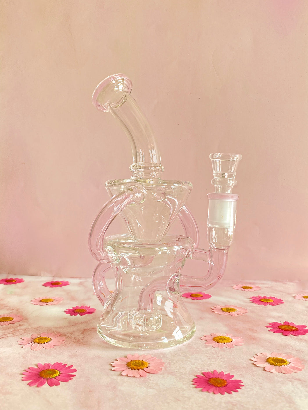 Recycler with Clear Pink Accents