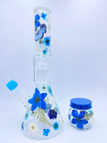 Flower bong covered in real flowers