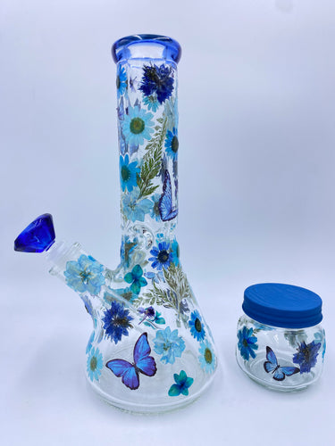 Flower bong covered in real flowers