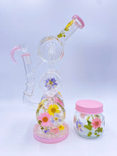 Load image into Gallery viewer, Recycler bong with real flowers

