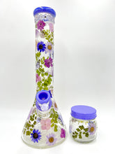 Load image into Gallery viewer, Purple Butterfly Floral Beaker
