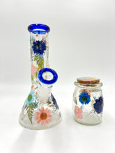 Load image into Gallery viewer, Blue Floral Beaker
