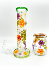 Load image into Gallery viewer, Floral Straight Tube Bong/ Rig
