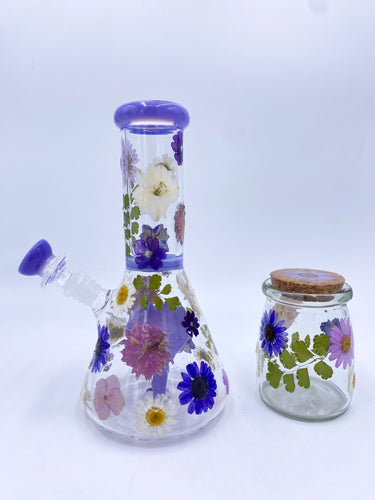 Flower bong covered in real flowers