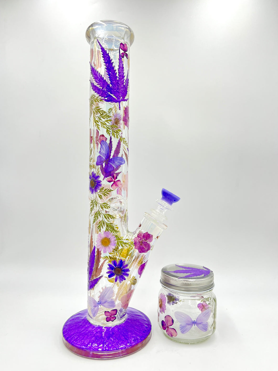 Iridescent Floral Straight Tube