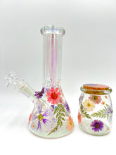 Load image into Gallery viewer, Iridescent Floral Beaker
